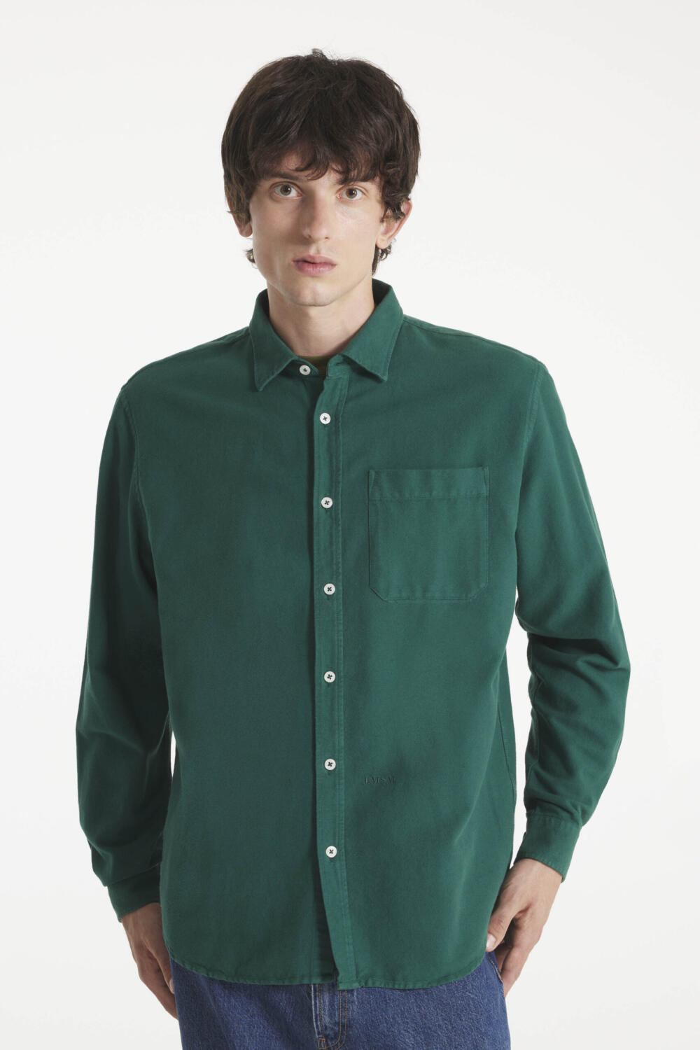 Cosmo - French oxford shirt - XS, FOREST