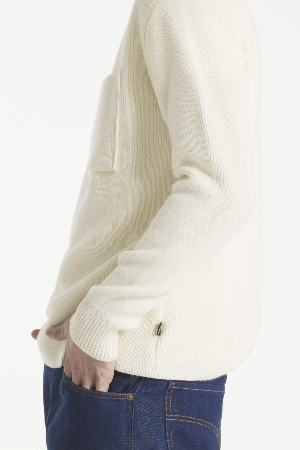 SALAUN - PULL EN LAINE VIERGE - S, ECRU