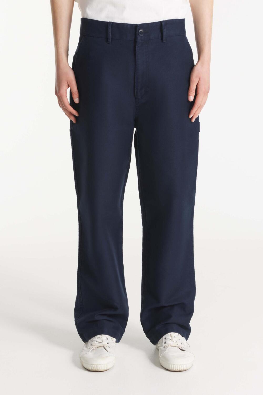 Pero - Pantalon carpenter en moleskine - M, MARINE