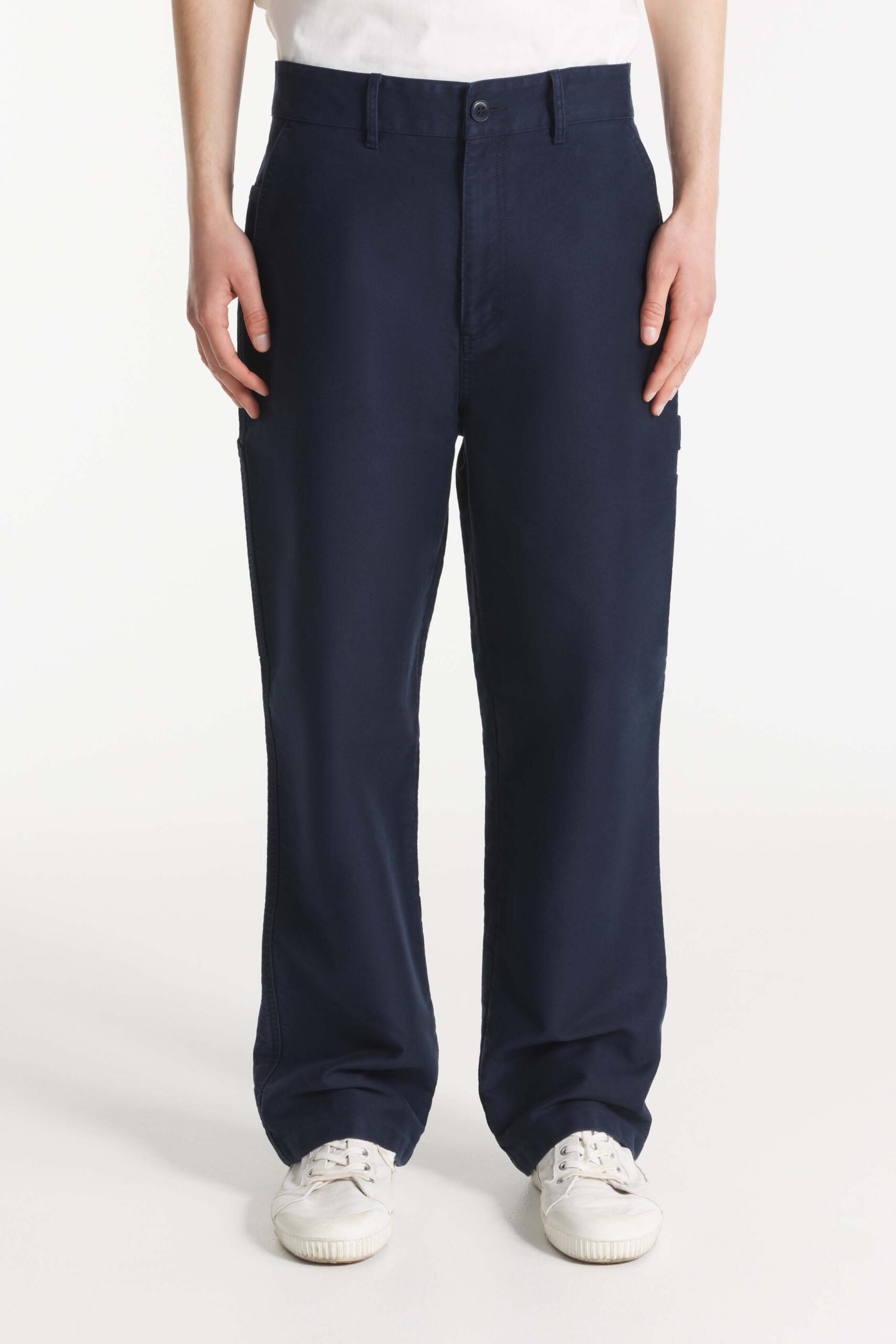 Pero - Carpenter pants in moleskin - XS, NAVY