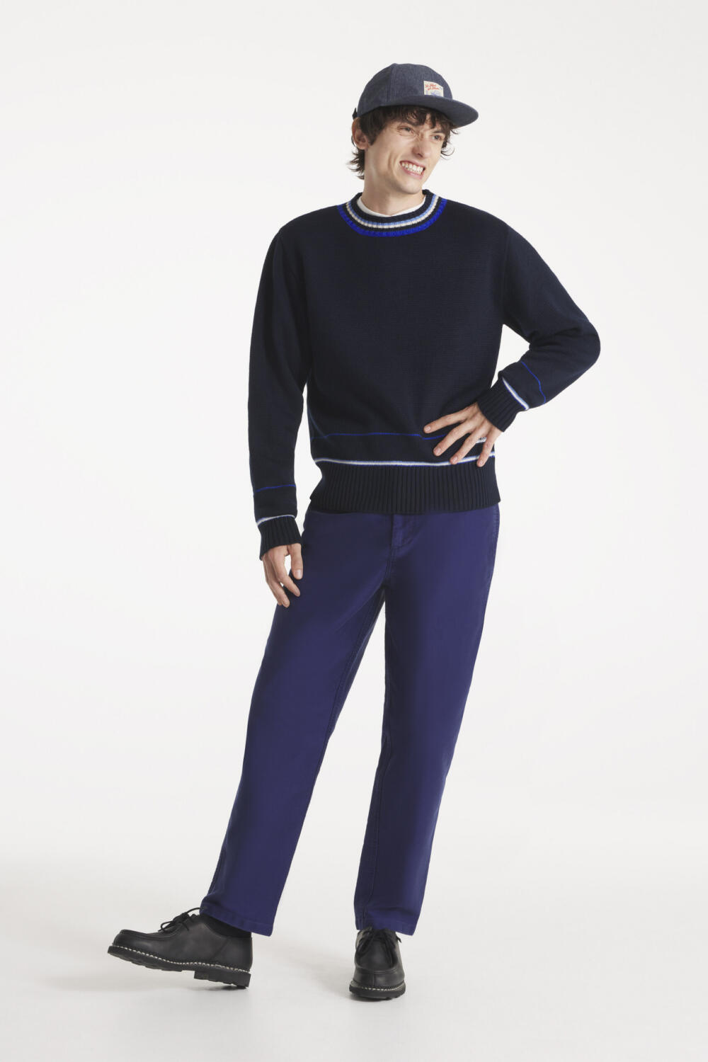 Perig - Wide leg work pants - XS, BLUE