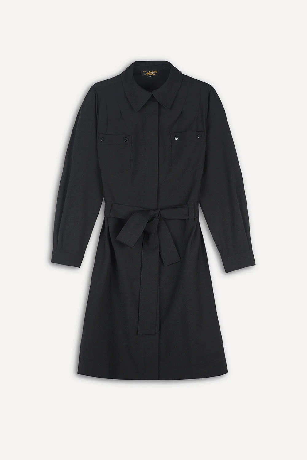 Ru - Robe chemise en laine froide - 34, NOIR