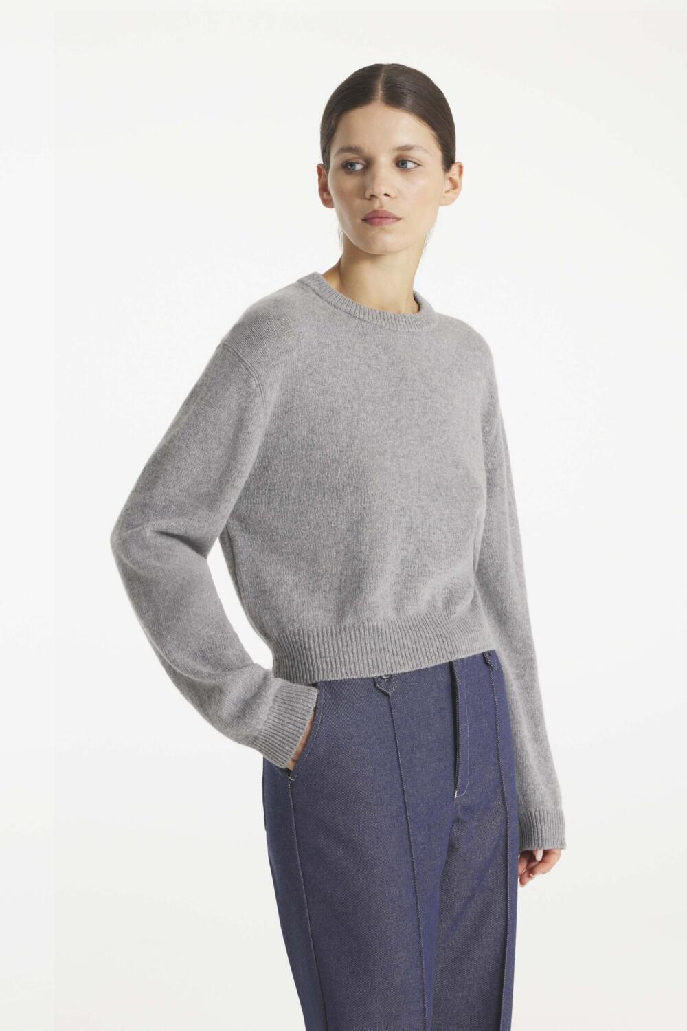 SALVINO - PULL LAINE ET CACHEMIRE - L, GRIS