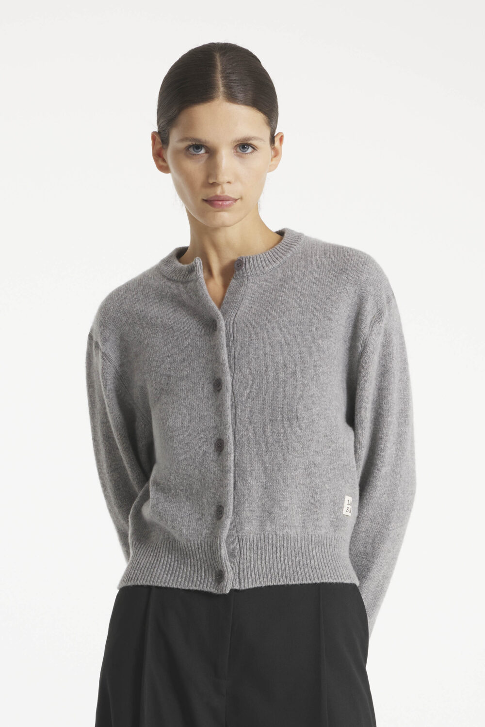 GALVONA - WOOL CARDIGAN - L, GREY