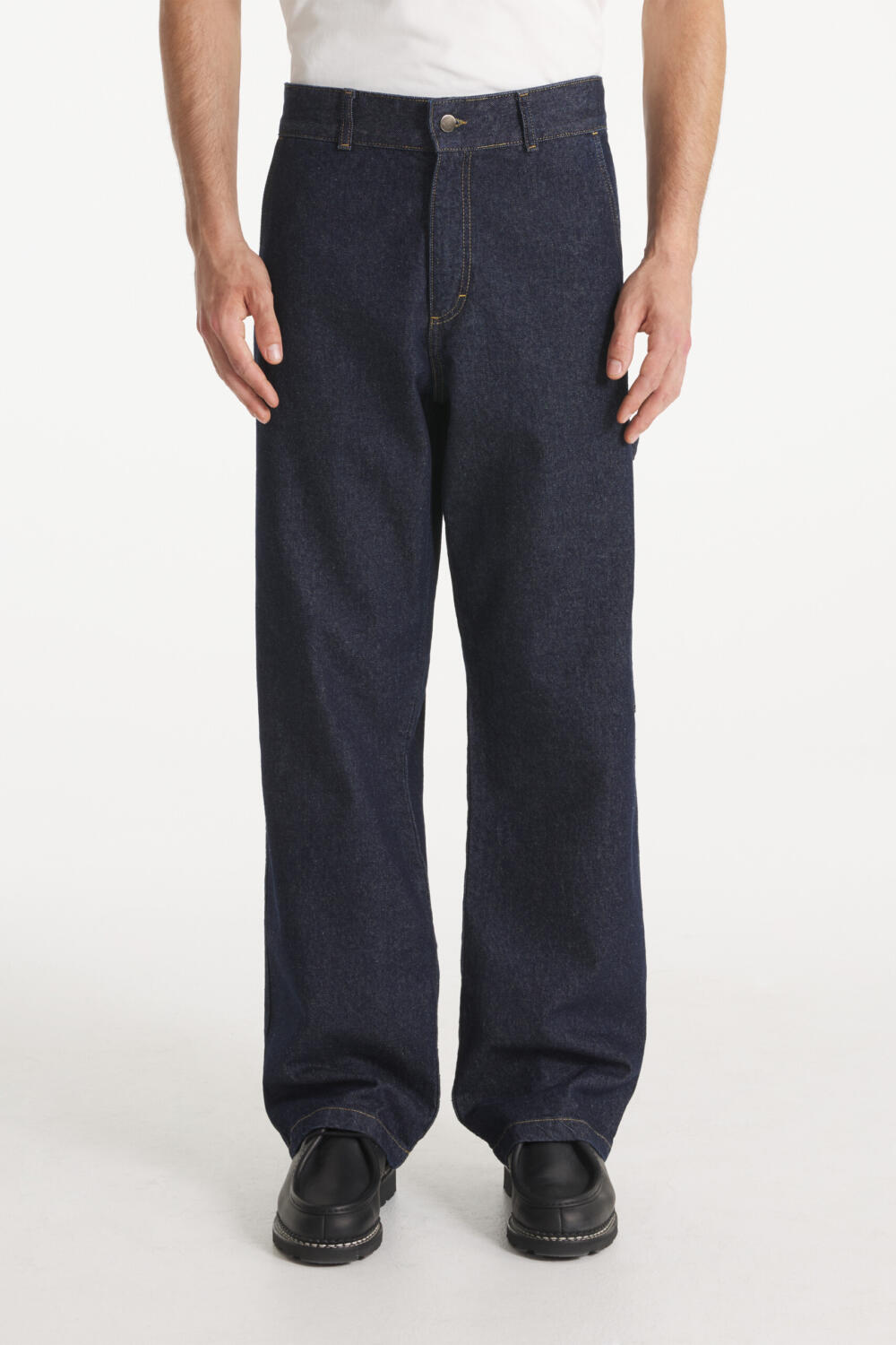 Pageas - Pantalon en denim style carpenter - L, DENIM