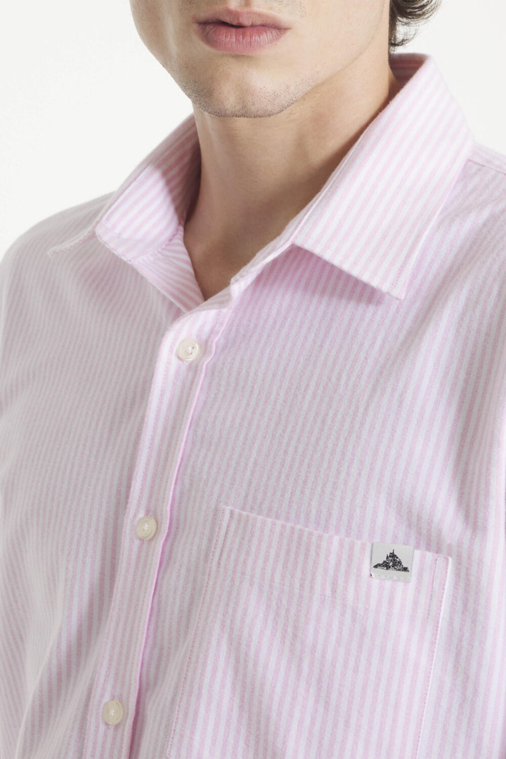 CANTIN - CHEMISE EN OXFORD BROSSÉ - L, ROSE