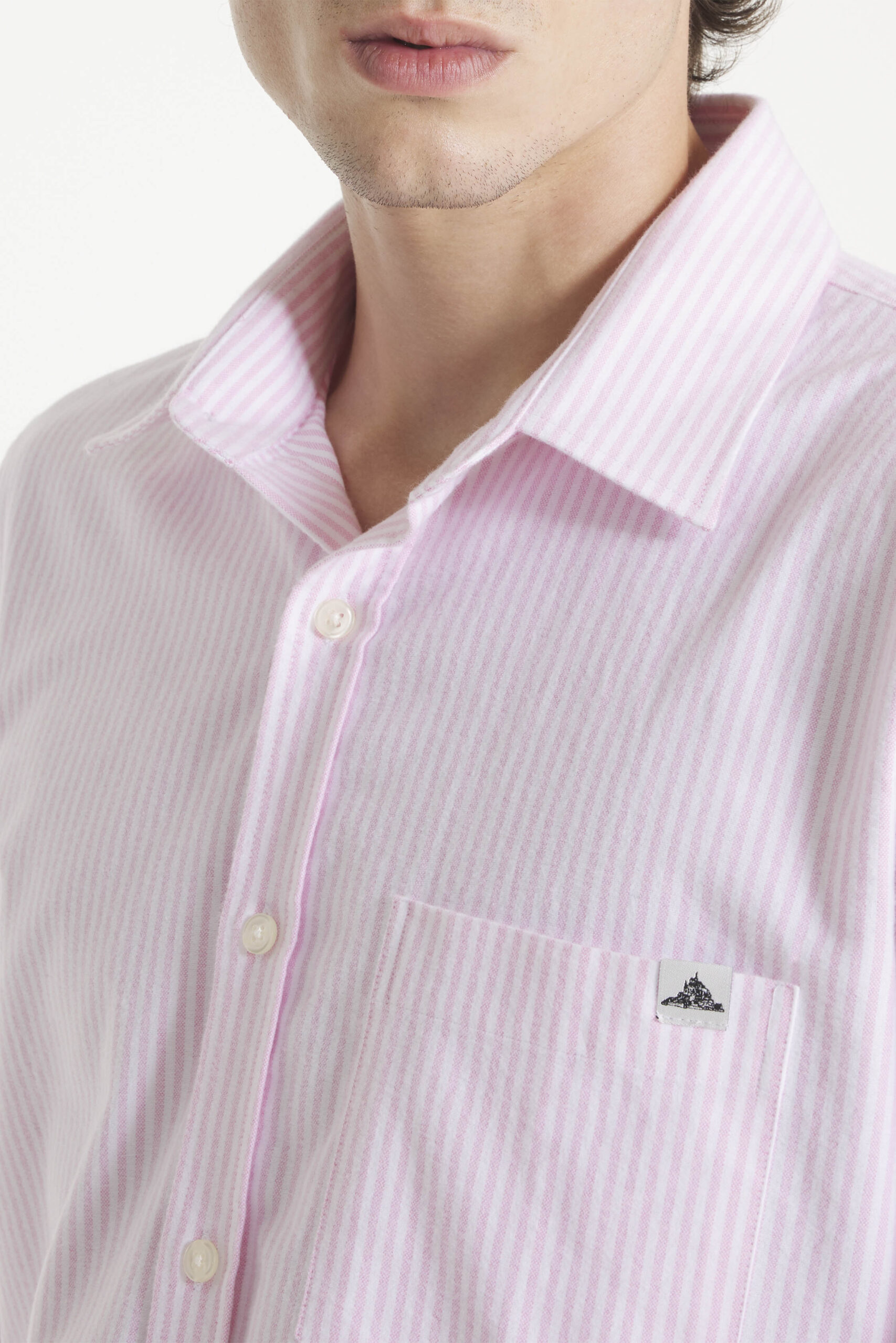 CANTIN - BRUSHED OXFORD SHIRT - M, PINK