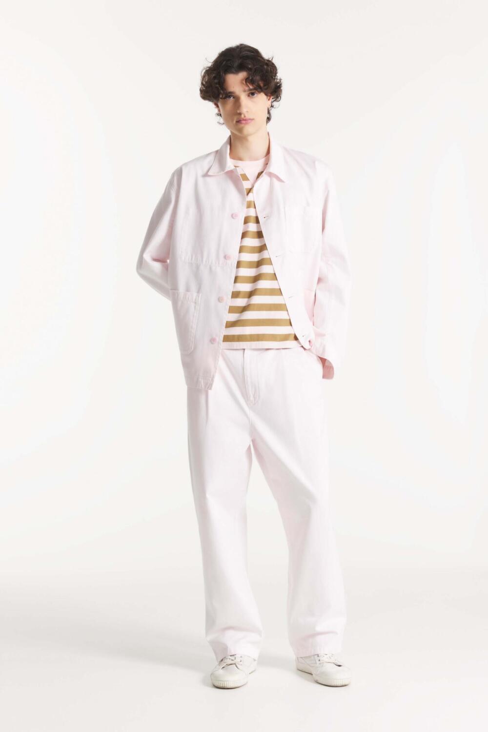 Pitt - Pantalon large en gabardine - S, ROSE