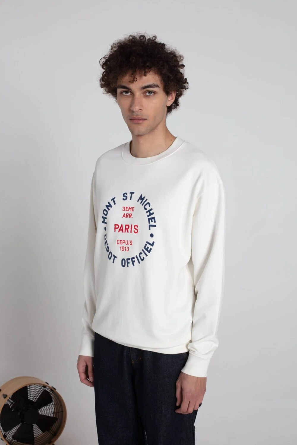 Tolvin - Embroidered and flocked sweatshirt