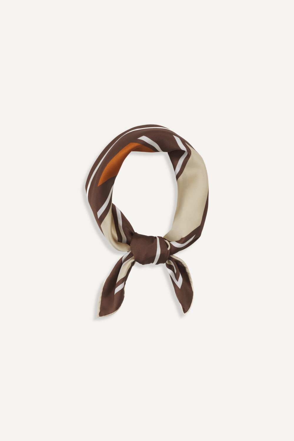 AJA - FOULARD EN SOIE - TU, MARRON