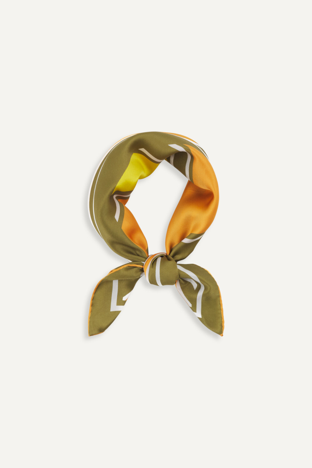 AJA - FOULARD EN SOIE - TU, KAKI