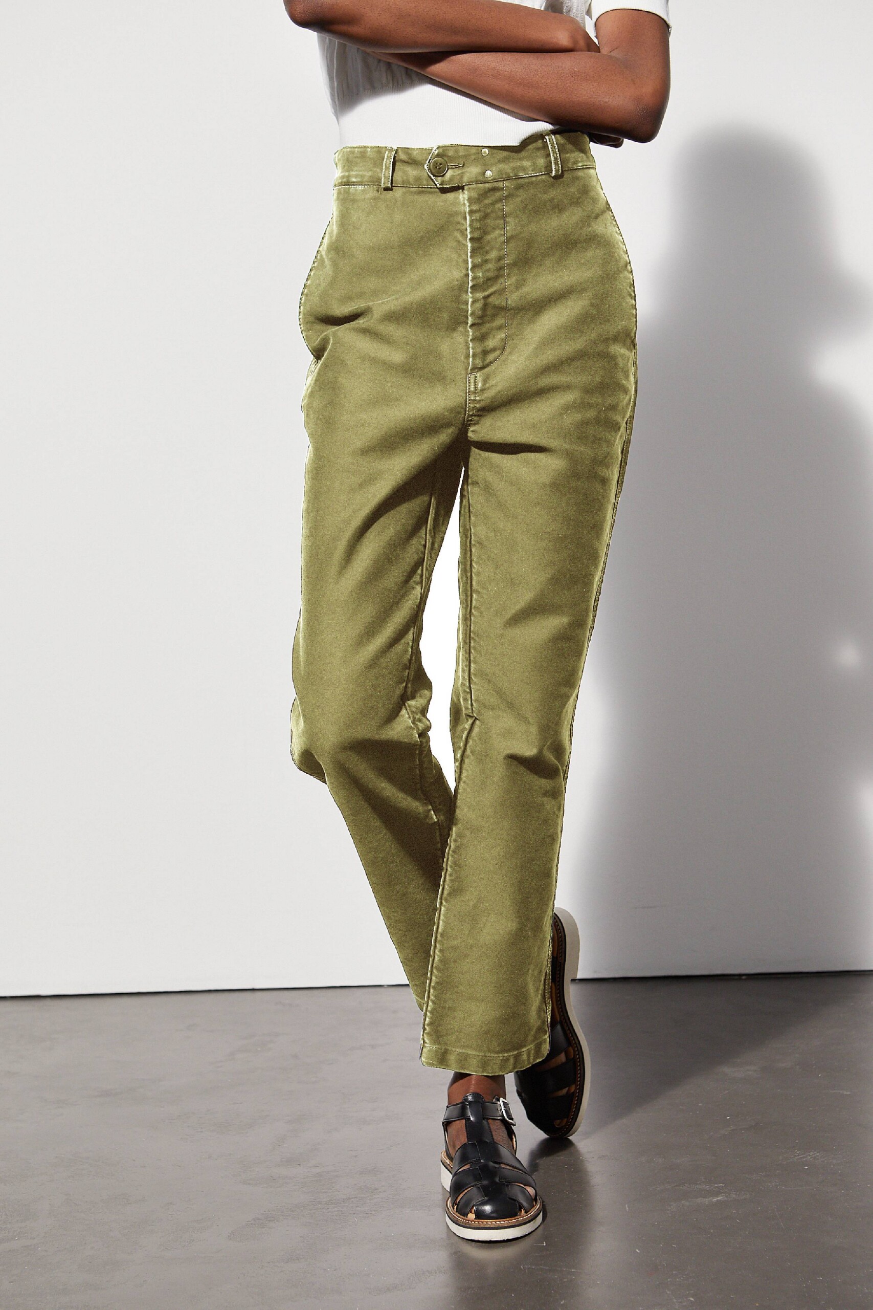 Philae - Vintage washed work pants - 40, KAKI