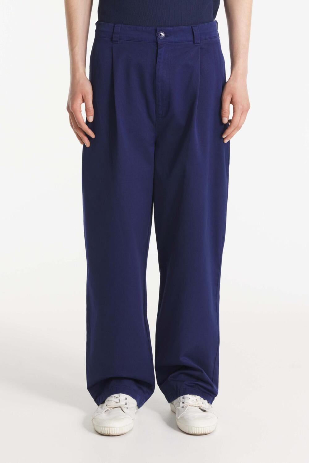 Pitt - Wide-leg gabardine pants - XL, BLUE