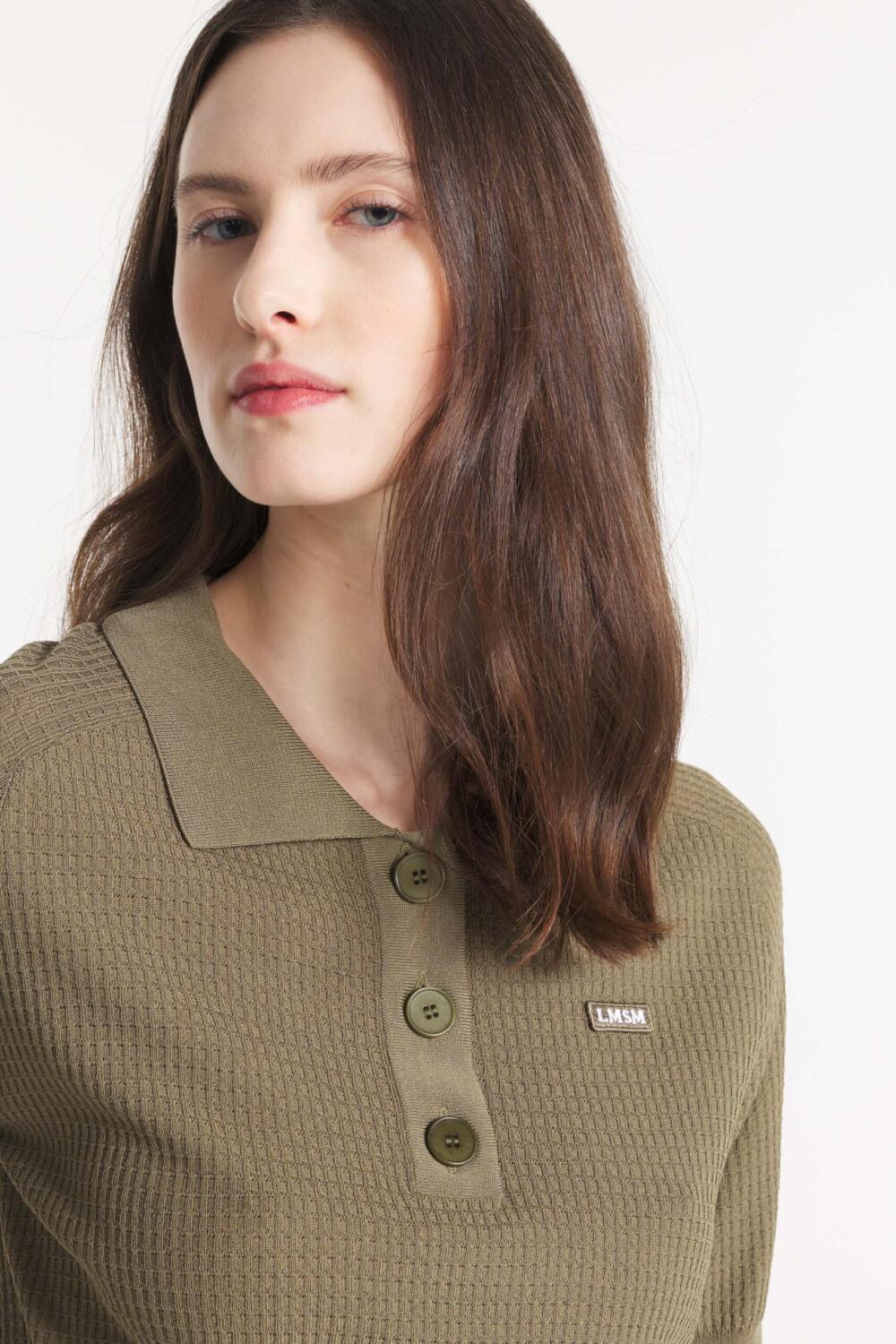 SERDANE - POLO EN MAILLE - XS, KAKI