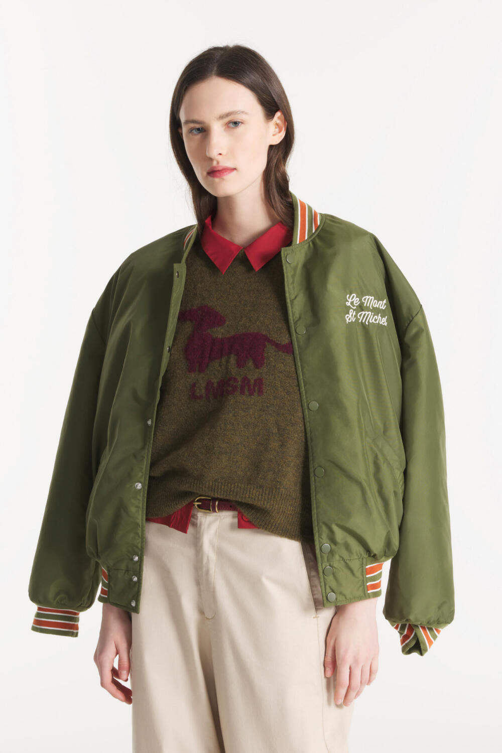 SOSO - PRINTED SWEATER - XS, KAKI