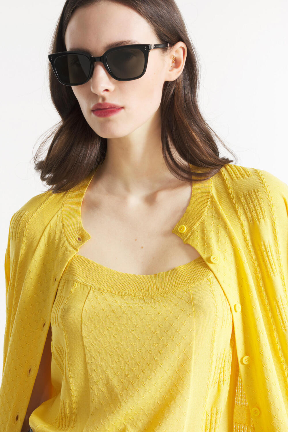 GRESSY - CARDIGAN - M, YELLOW