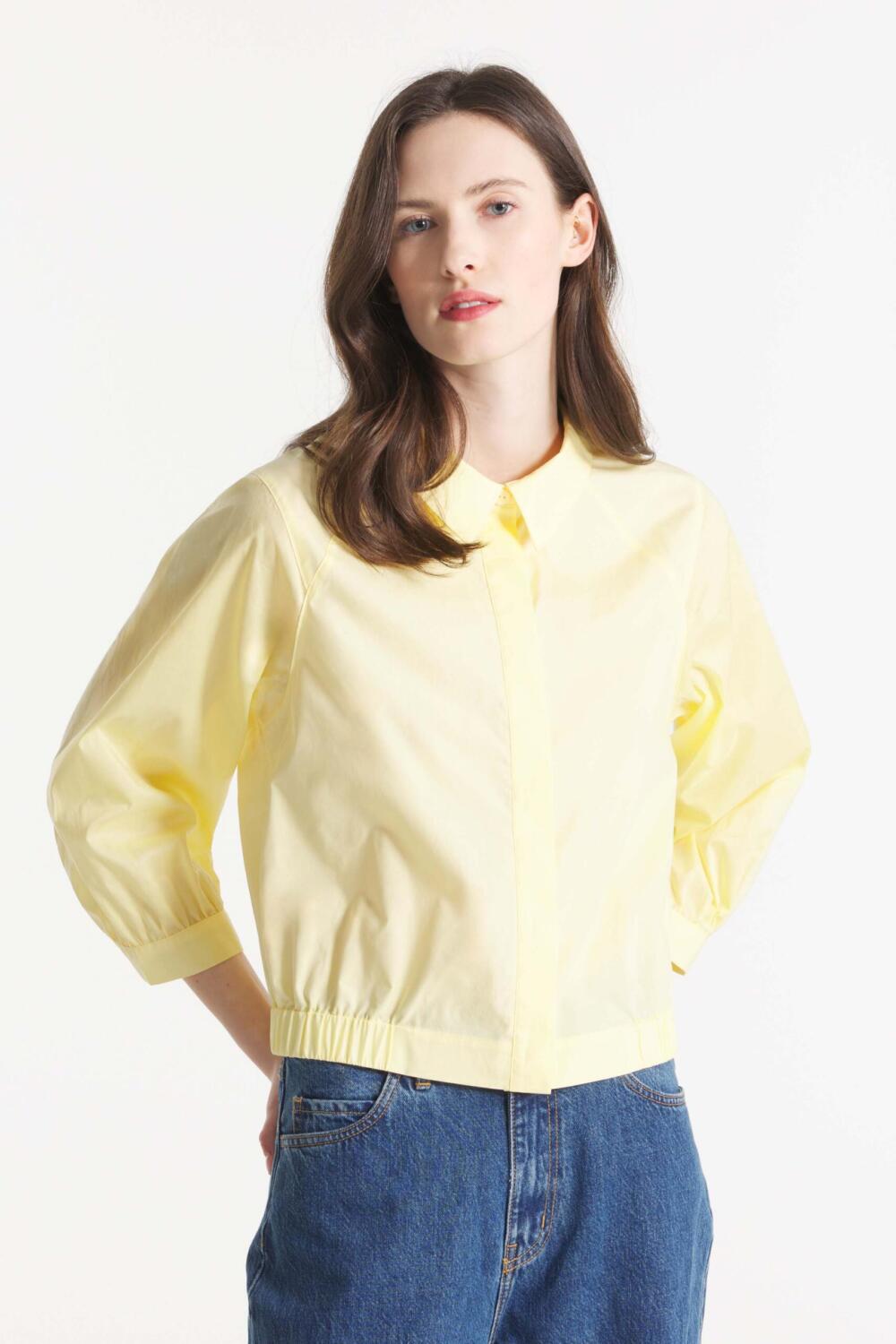CACTUS - POPLIN SHIRT - 40, YELLOW