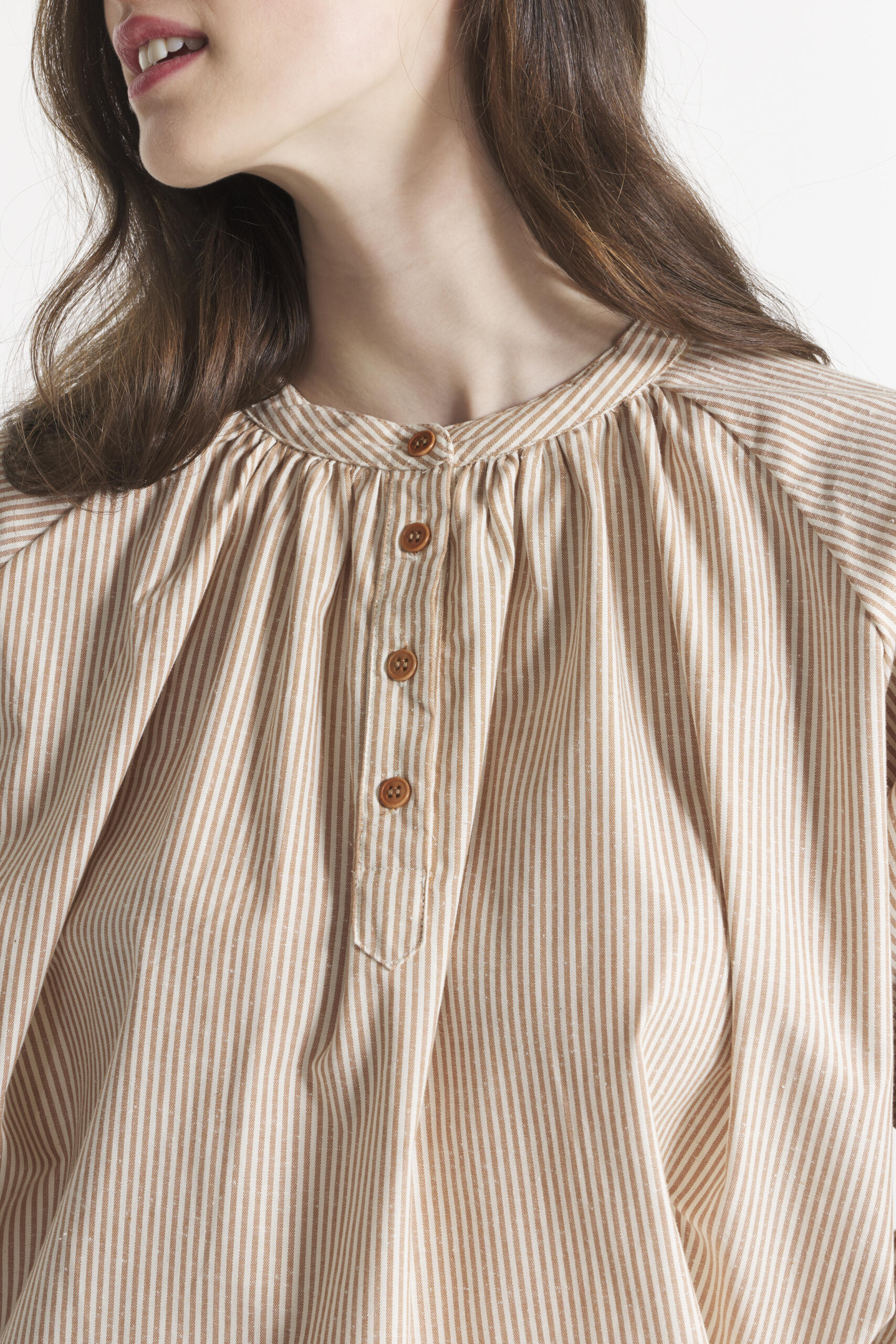 CARAH - BLOUSE À RAYURES - 36, VIEUX ROSE
