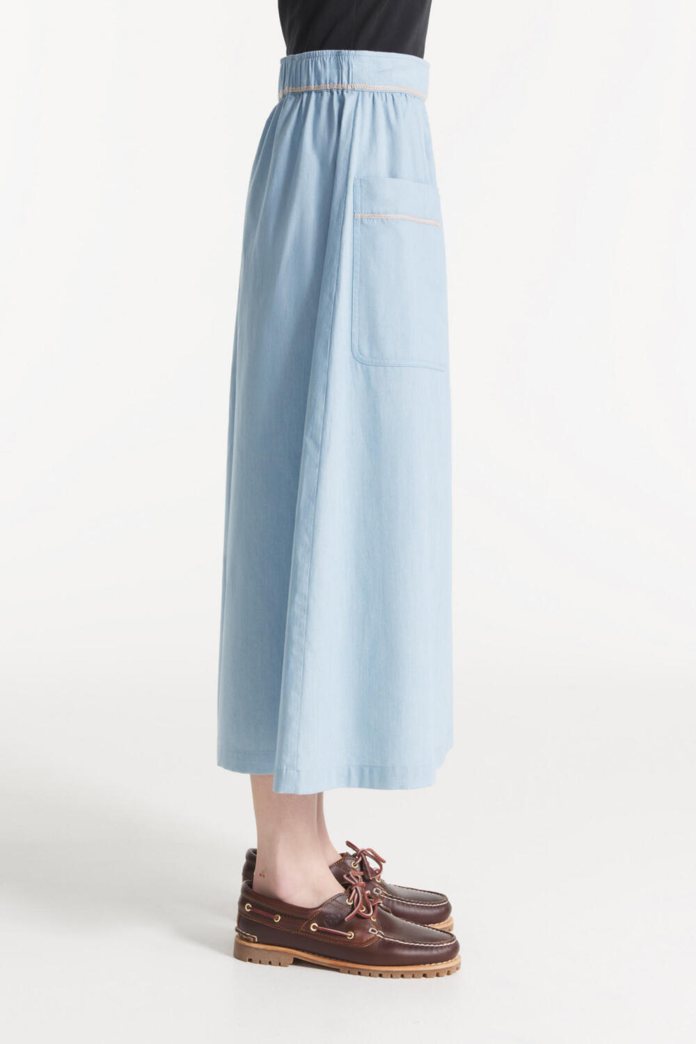JUSTA - PLEATED SKIRT - 40, BLUE