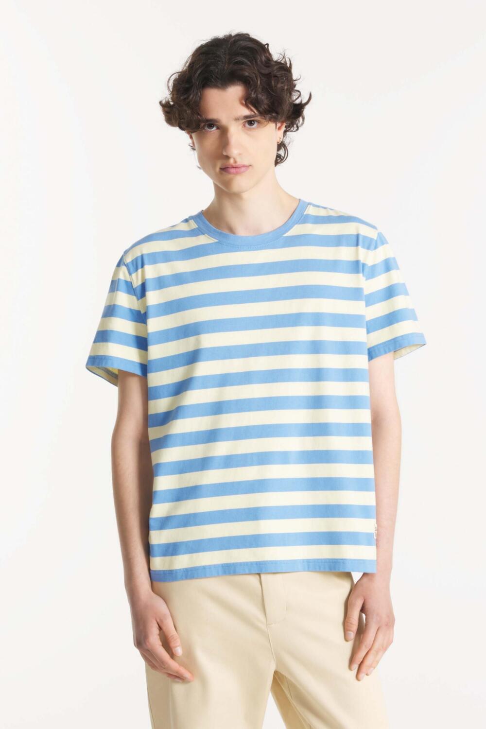TWIN - STRIPED T-SHIRT - XXL, yellow sky