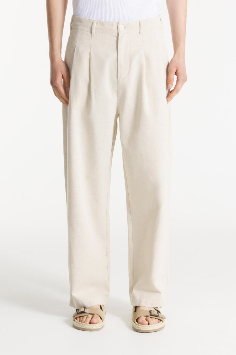 PISTILLIO - PANTALON À PINCES - M, ECRU